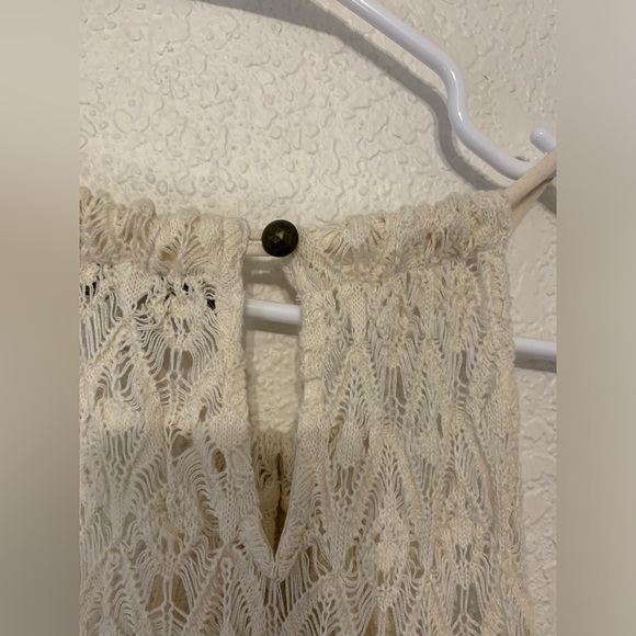 Lucky Brand Women’s Maxi Sun Dress Red Aztec Crochet Sleeveless Size Small - Picture 6 of 7